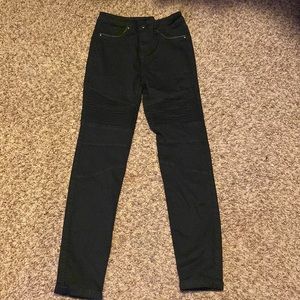 Black, Ribbed Jeans